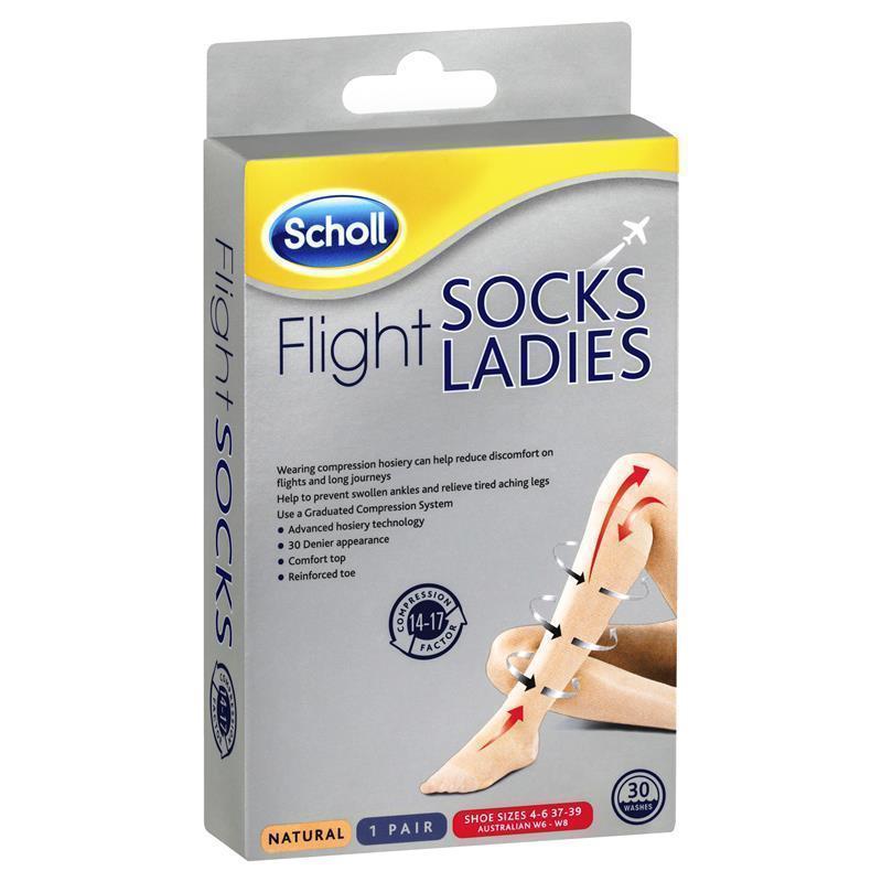 Buy Scholl Flight Socks Natural Ladies 6-8 Online at Chemist Warehouse®
