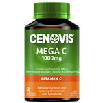 Cenovis Mega C 1000mg - Vitamin C for Immune Support - Orange Flavour - 60 Chewable Tablets