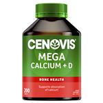 Cenovis Mega Calcium + D - with Vitamin D for Bone Health - 200 Tablets Value Pack