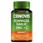 Cenovis Echinacea, Garlic, Zinc & C - with Vitamin C for Immune Support - 125 Tablets