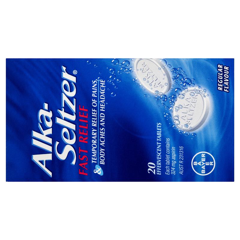 Buy Alka-Seltzer Regular Effervescent 20 Tablets Online at Chemist ...