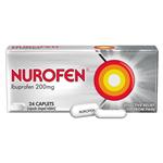 Nurofen Ibuprofen Caplets Pain Relief 200mg 24 Pack