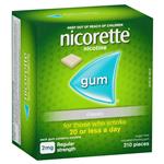 Nicorette Quit Smoking Regular Strength Nicotine Gum Classic 210 Pack