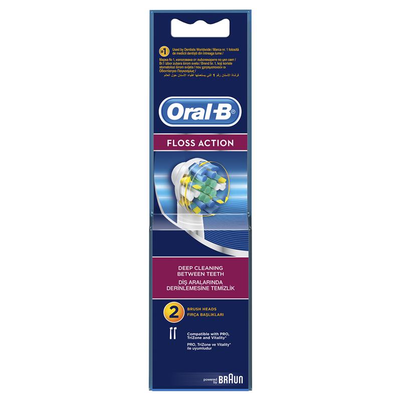 Oral B Power Toothbrush Floss Action Refills 2 Pack