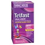 Telfast Oral Liquid for Kids - Hayfever Allergy Relief - Non-Drowsy Antihistamine - 150mL