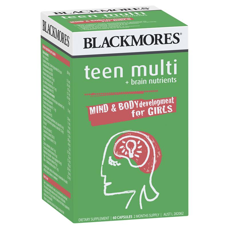 Buy Blackmores Teen Multi + Brain Nutrients for Girls 60 ...