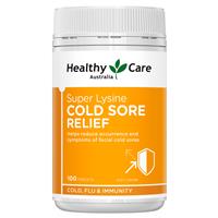 Healthy Care Super Lysine Cold Sore Relief 1000mg 100 Tablets