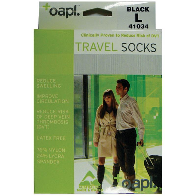 Buy Oapl 41034 Travel Socks Black Large Online at Chemist Warehouse®