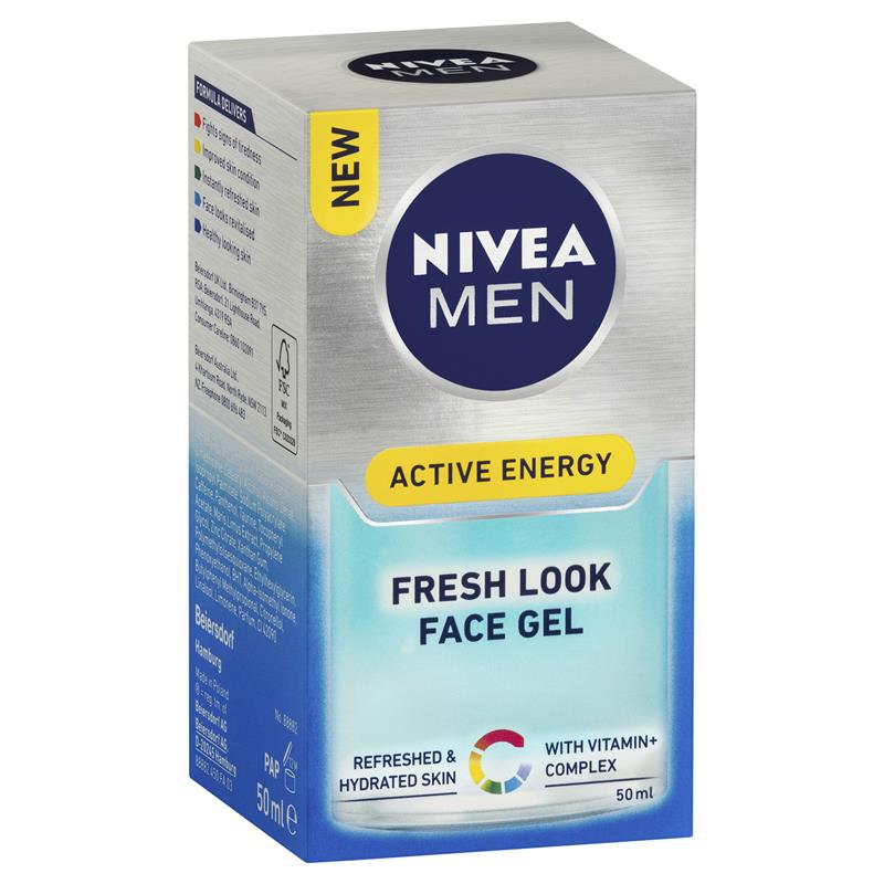 Nivea for Men Active Energy Face Gel 50ml