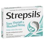 Strepsils Throat and Nose Lozenges 16pk Antibacterial Menthol