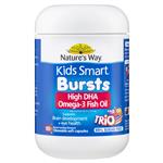 Nature's Way Kids Smart Bursts High DHA Omega-3 Fish Oil Trio 180 Capsules For Children