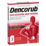 Dencorub Pain Relieving Heat Patch 3 Pack