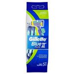 Gillette Disposable Razors Blue II Plus 5 Pack Pivot