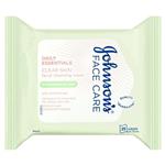 Johnson's Face Care Clear Skin Facial Cleansing Wipes For Combination Skin 25 Pack