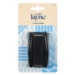 Lady Jayne Side Comb, Black, Pk4