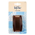 Lady Jayne Side Comb, Shell, Pk4