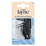 Lady Jayne Snagless Elastics, Black, Pk50