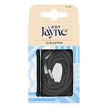 Lady Jayne Thick Elastics, Black, Pk12