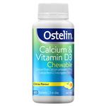 Ostelin Calcium & Vitamin D3 Chewable - with Vitamin D for Bone Health & Immunity - 60 Tablets