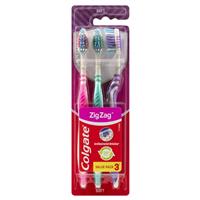 Buy Colgate Zig Zag Deep Interdental Clean Toothbrush Flex Soft Value 3 ...