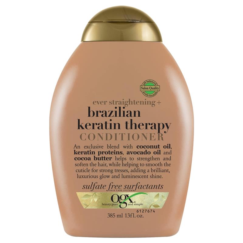Buy Ogx Ever Straightening + Smoothing & Shine Brazilian Keratin Therapy  Conditioner For Dull Hair 385mL Online at Chemist Warehouse®