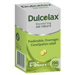 Dulcolax 5mg Tablets - Laxatives for Constipation Relief - 200 Pack