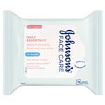 Johnson's Face Care Moisturising Facial Cleansing Wipes For Dry Skin 25 Pack