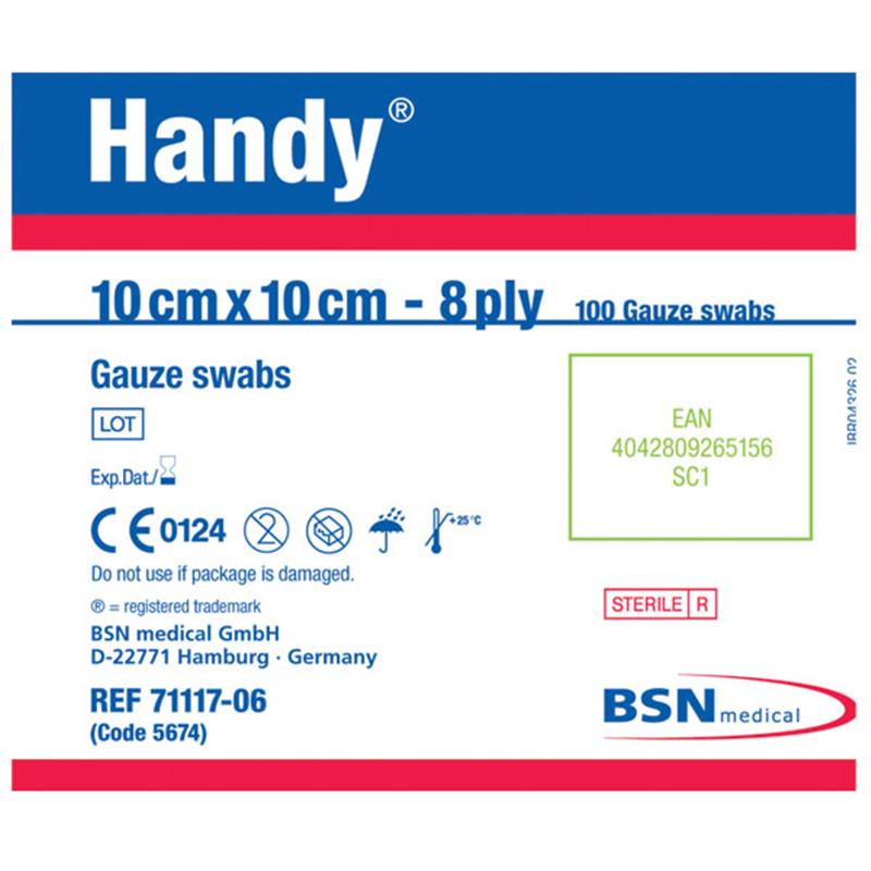 Buy Handy Gauze Swabs 10cm x 10cm Sterile 100 Pack Online at Chemist