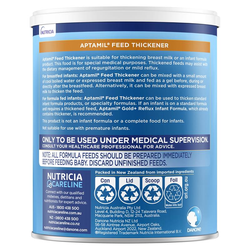 Buy Aptamil Feed Thickener Suitable From Birth 380g Online at Chemist  Warehouse®
