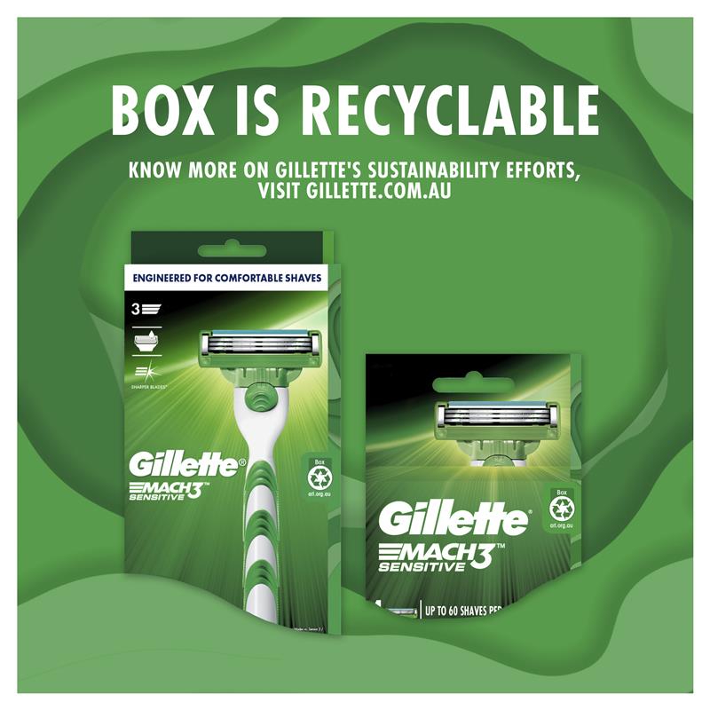 Buy Gillette Mach 3 Sensitive 8 Pack Online at ePharmacy®