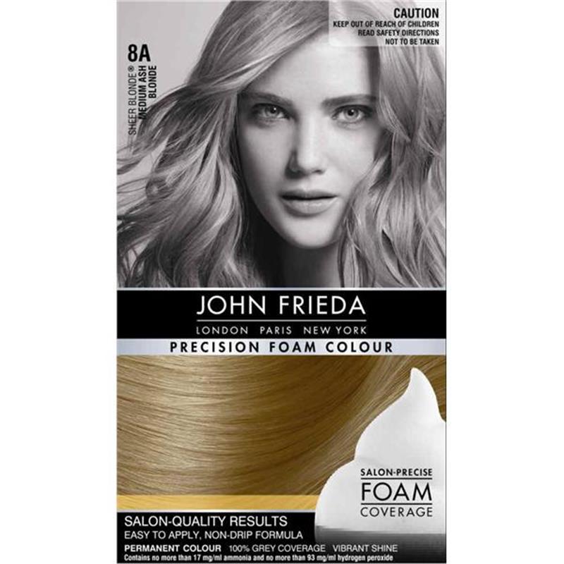 Buy John Frieda Precision Foam Colour 8a Medium Ash Blonde Online