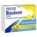 Bisolvon Dry Honey Lime Flavour Pastilles - Cough Pastilles - 20 Pack