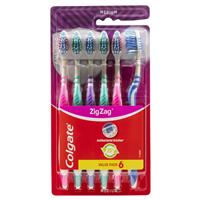 Buy Colgate Zig Zag Deep Interdental Clean Toothbrush Medium Value 6 ...