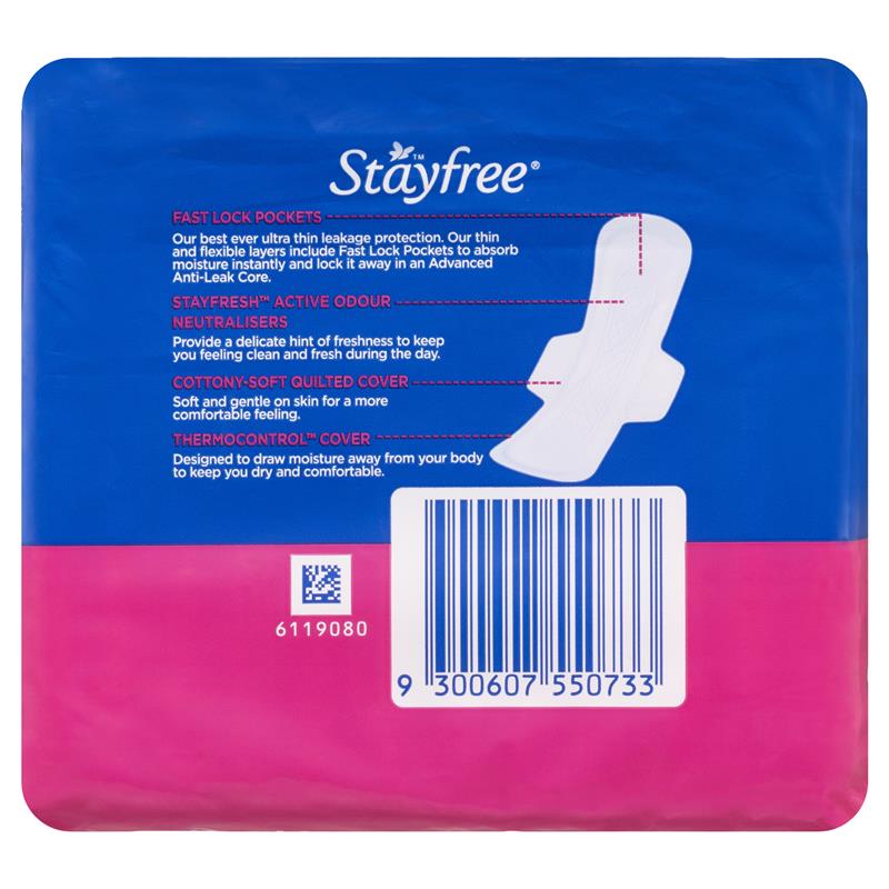Buy Stayfree Ultra Thin Super Sanitary Pads With Wings 12 Pack Online ...