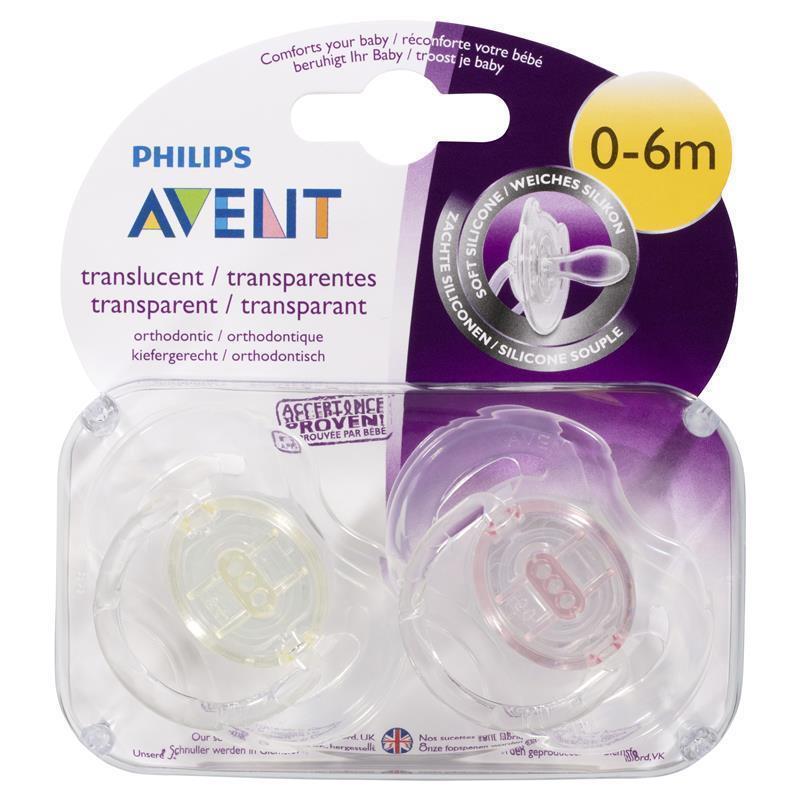 Buy Avent Soother Translucent 0-6 