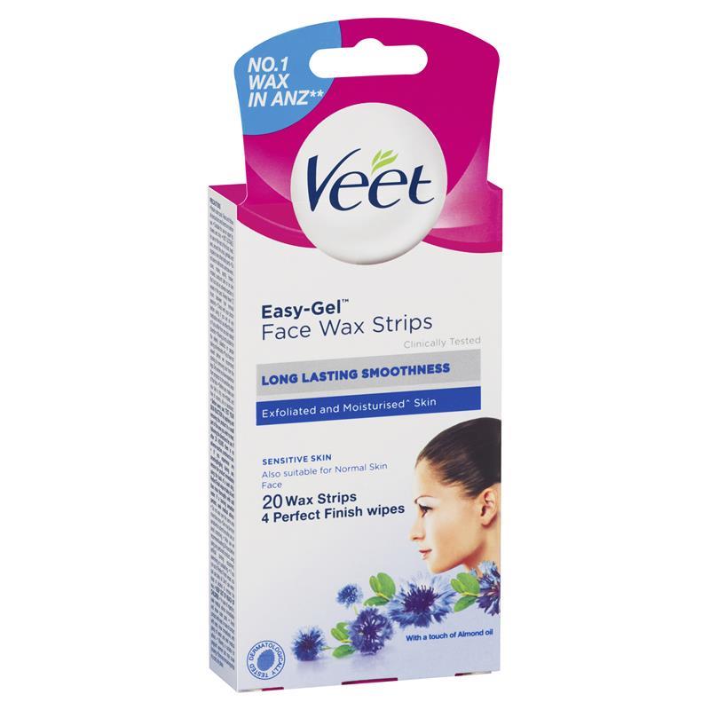 Buy Veet Face Wax Strips Sensitive 20 Online at Chemist Warehouse®