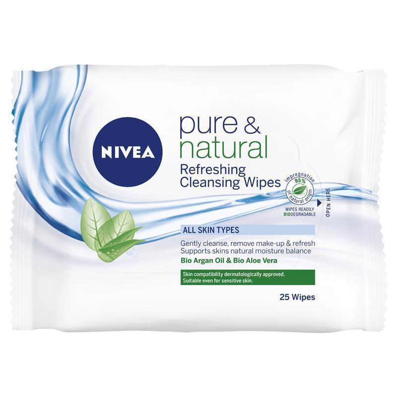 Nivea Visage Pure & Natural Facial Cleansing Wipes 25