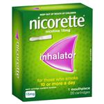 Nicorette Quit Smoking Inhalator 1 Mouthpiece and Cartridges 15mg 20 Pack
