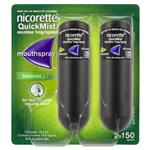 Nicorette Quit Smoking QuickMist Mouth Spray Freshmint Duo 150 Sprays (13.2mL x 2)