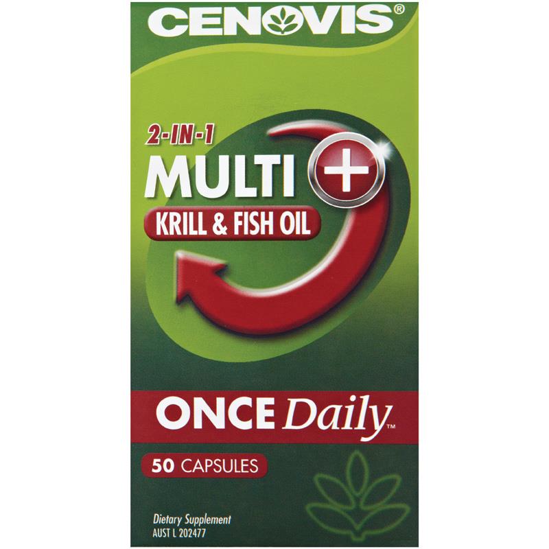 Cenovis Once Daily Multivitamin + Krill & Fish Oil 50 Capsules