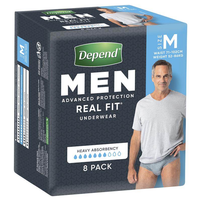 Buy Depend Real Fit Underwear Male Medium 8 Online at Chemist Warehouse®