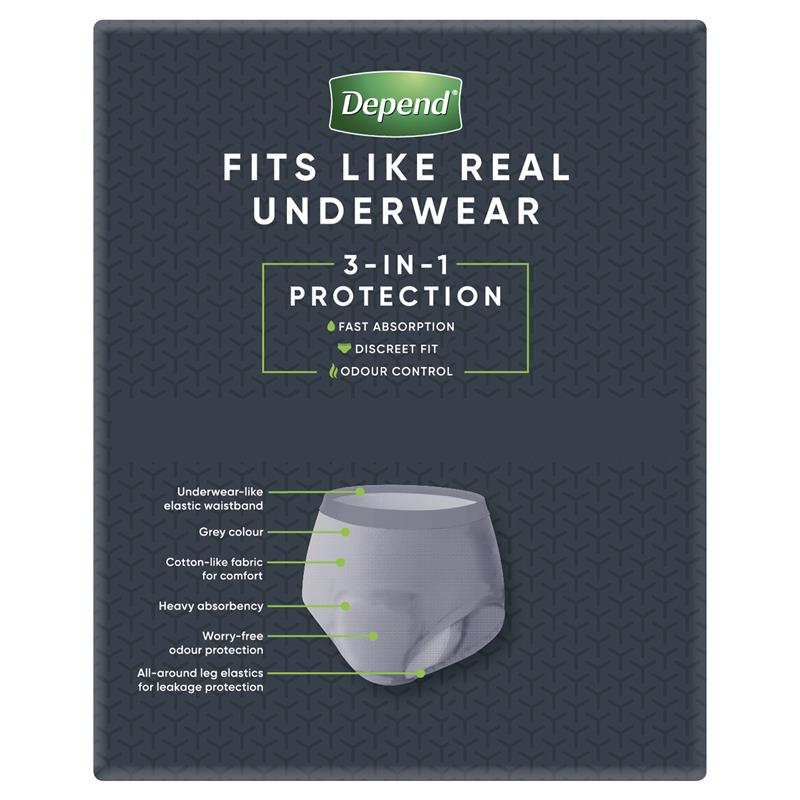 Buy Depend Real Fit Underwear Male Large 8 Online at Chemist