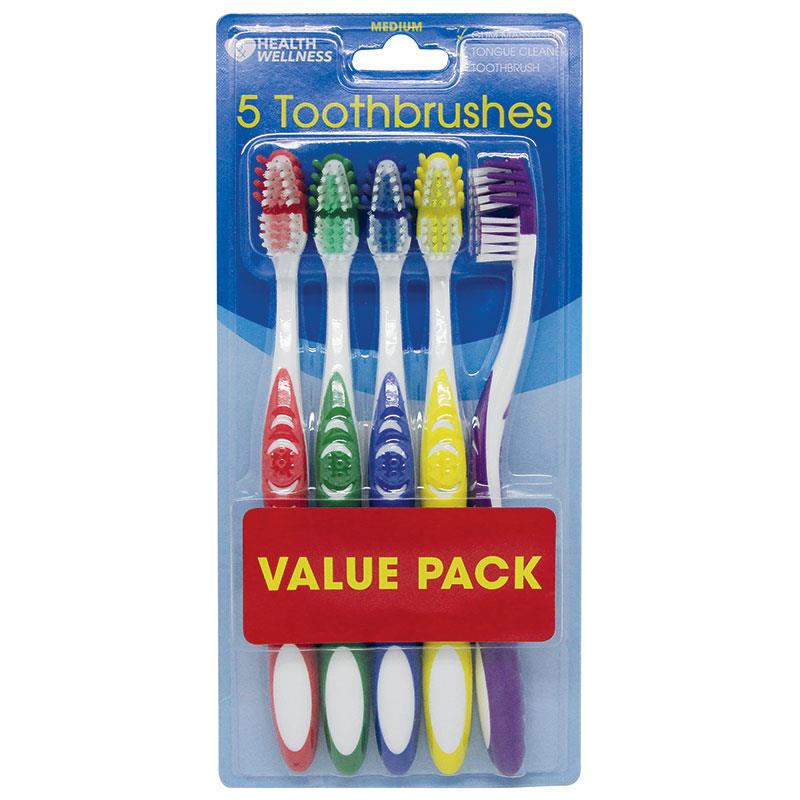 Buy Health & Beauty Toothbrush 5 Value Pack Online at Chemist Warehouse®