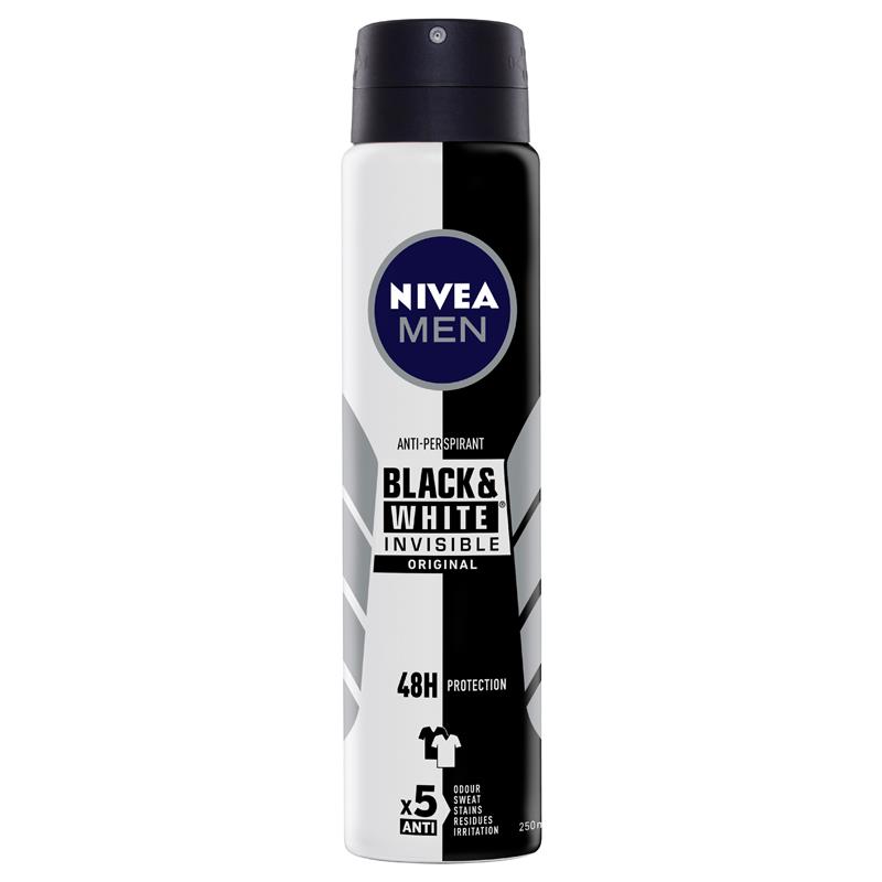 Nivea For Men Deodorant Aerosol Black And White Power 250ml