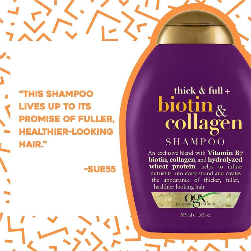 pint Ærlig for meget Buy Ogx Thick & Full + Volumising Biotin & Collagen Shampoo For Fine Hair  385mL Online at Chemist Warehouse®