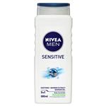NIVEA MEN Sensitive 3-IN-1 Shower Gel Body Wash 500ml