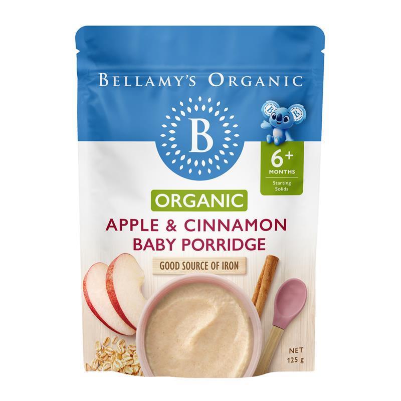 Bellamy's Organic Apple Cinnamon Baby Porridge 125g