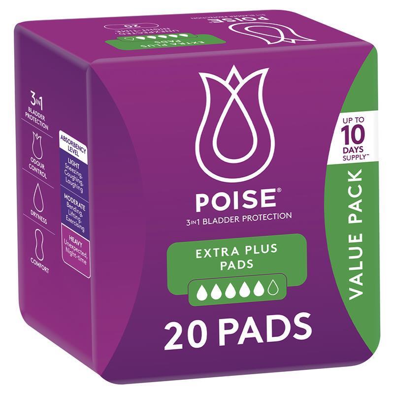 Buy Poise Pads Extra Plus 20 Bulk Pack Online at Chemist Warehouse®