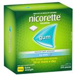 Nicorette Quit Smoking Extra Strength Coated Icy Mint Chewing Gum 4mg 210 Pieces