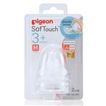 Pigeon SofTouch Peristaltic Plus Teat M 2 Pack